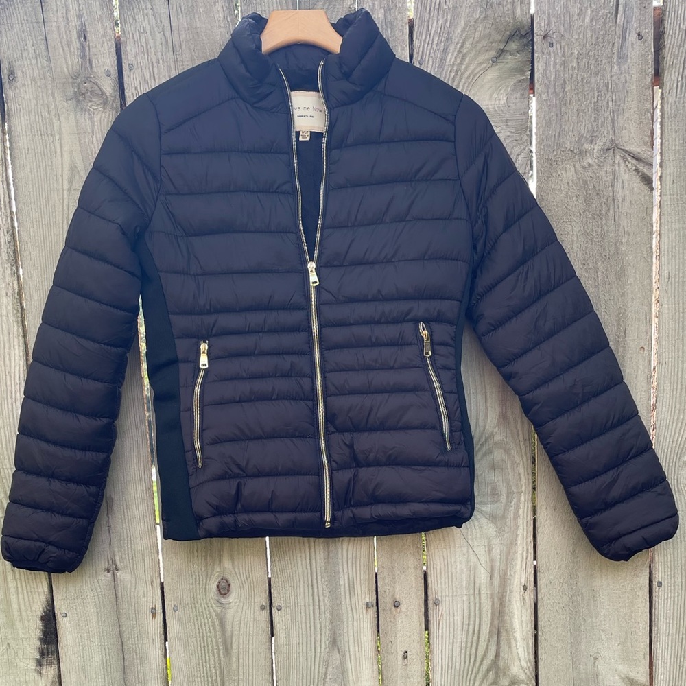 Love Me Now Black Puffer Jacket / Coat